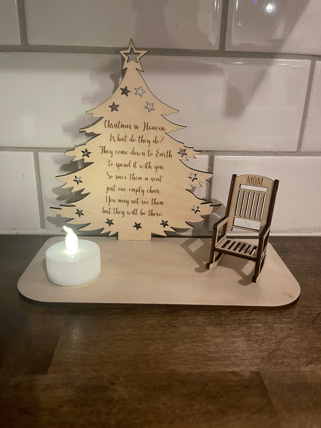 Christmas in heaven candle memorial
