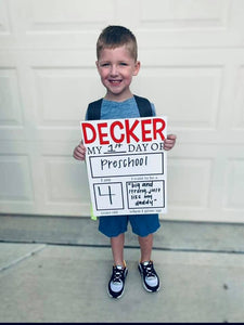 Personalized First and Last Day of School Dry Erase Board