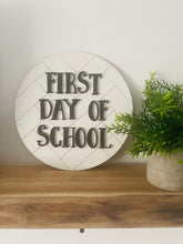 Load image into Gallery viewer, Herringbone First Day of School Sign
