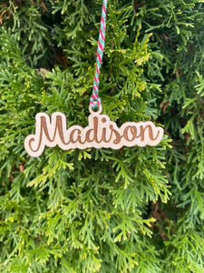 Personalized Name Ornament, Gift Tag, or Stocking Tag