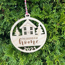 Load image into Gallery viewer, *Customizable* First Christmas in our home ornament
