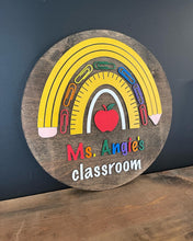 Load image into Gallery viewer, Round Classroom Sign for Teachers
