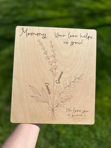 Floral Hand Print Personalized Gift For Mother's Day