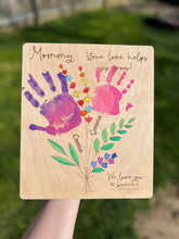 Load image into Gallery viewer, Floral Hand Print Personalized Gift For Mother&#39;s Day
