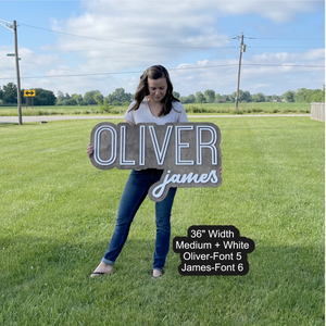 First and Middle Name Sign- Oliver
