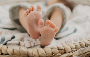 Newborn Foot Print Birth Announcement Keepsake