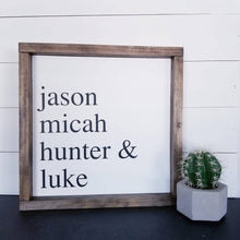 Load image into Gallery viewer, Simple Family Sign, blended family name sign
