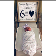 Load image into Gallery viewer, Birth Announcement sign
